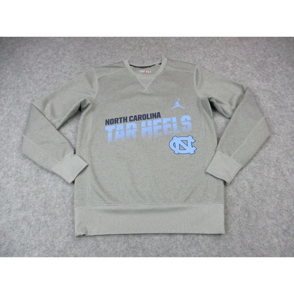 North Carolina Tar Heels Sweatshirt Mens Small Gray Blue Jordan NCAA Basketball